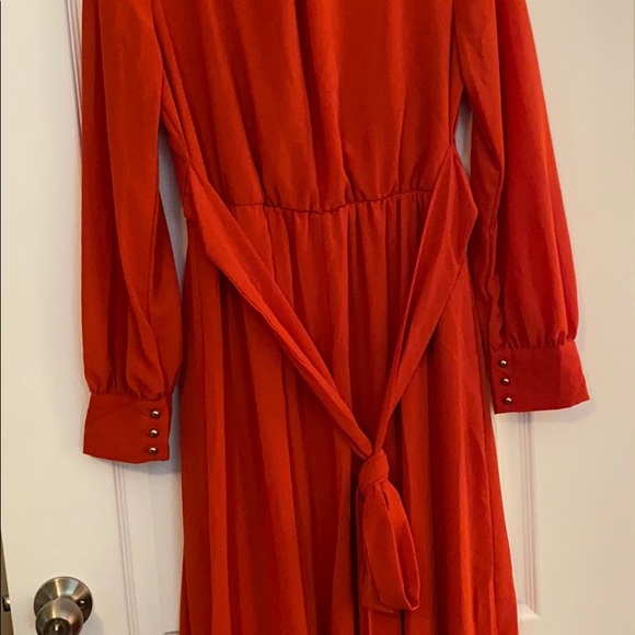 Burnt Orange Chiffon Maxi Maternity Dress - Picture 6 of 8